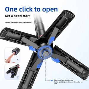 Mini trépied portable F07 avec télécommande pour photographie mobile - Perche à selfie à quatre pieds avec bouton de zoom - Product Image 1