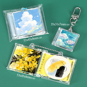 SUNSHING Boîte à musique NFC personnalisée avec photo imprimée, mini porte-clés, pendentif, album vierge de poche, étui pour disque, mini CD, breloque porte-clés - Product Image 1