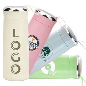 Bouteille d'eau en verre sous vide de 400 ml (13 oz) pour la vente en gros, tasse thermos en verre personnalisée avec logo pour thé et eau - Product Image 1