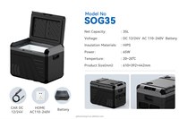 35L Grande Capacité 12V 24V Porte Réversible Portable RV Réfrigérateur Électrique Réfrigérateur De Voiture