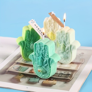 MUYULINS Creative DIY Hamsa Candle Silicone Magic <b>Hand</b> Fatima Resin Craft <b>Mold</b> - Product Image 6