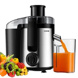 GDOR 2.5 Inch Feed Chute Faster Juicers Whole Fruits and Vegetables 3 Speeds Juice Residue Separation Juicer Machines