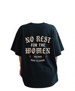 Camiseta Hola Baker No Rest For The Women, Camiseta de Mujer con Corte Holgado, Manga Corta, Estilo Feminista, 100% Algodón Jersey, Cuello Redondo - Product Image 1