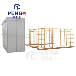 USA LOCAL Présentoirs de magasin de vêtements personnalisés Supports de vêtements montés en or pour les magasins de vêtements modernes - Product Image 3