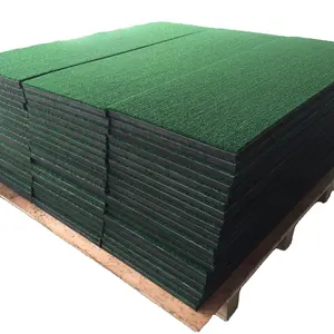 Tapis de golf de haute qualité en nylon tricoté, 15mm, caoutchouc dur de 5mm, pour pratique du golf