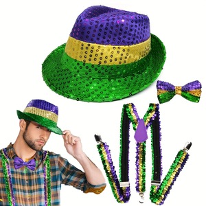 Décorations de fête HLC : Bandeaux à nœud papillon Mardi Gras, Bretelles, Boas de plumes, Masques de fête, Accessoires de festival, Cosplay ou jeu de rôle. - Product Image 1