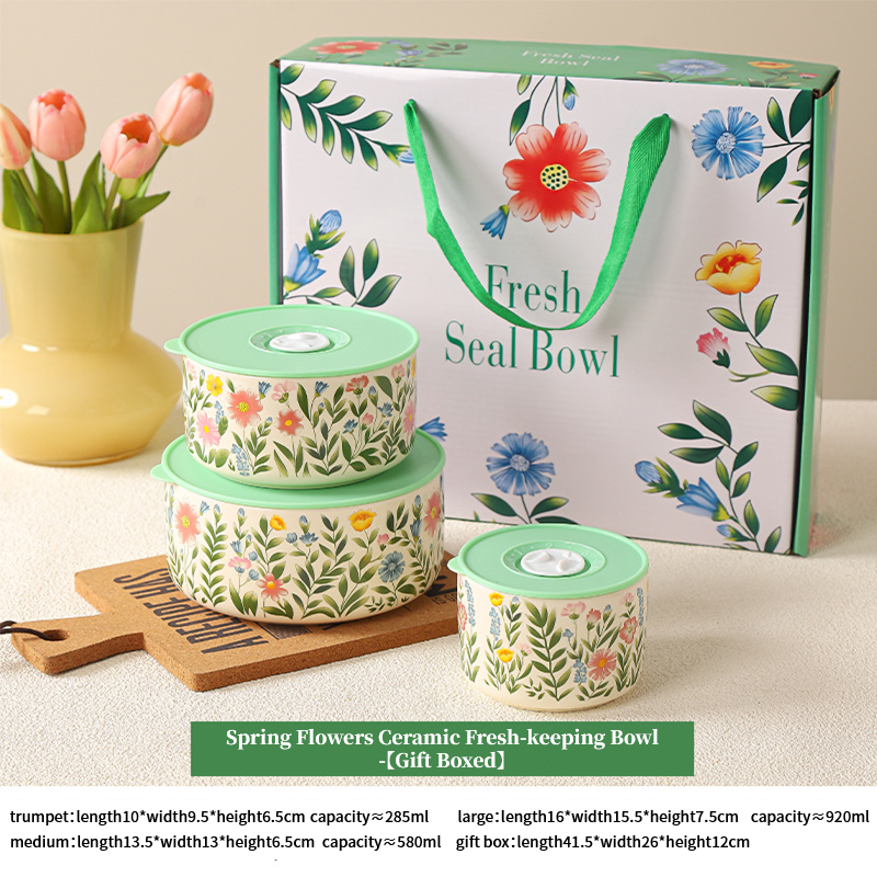 Juego de cuencos de hierba y flores (juego de caja de regalo)