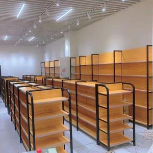 Estanterías Ligeras de Una Sola Cara para Supermercados, Estantes Ajustables y Desmontables para Minimercados, Góndolas de Madera - Product Image 5