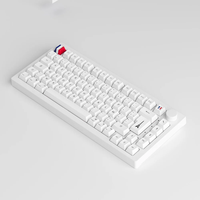 Clavier sans fil Akko Black on White 5075B Plus français rétroéclairé RVB AZERTY pour gamer, clavier mécanique rechargeable pour ordinateur de bureau