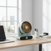 Ventilateur silencieux rechargeable et portable avec commande tactile pour voiture, extérieur, maison et bureau, emballage en boîte