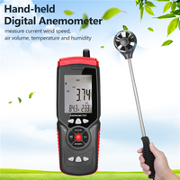 Gt8907 Anémomètre numérique de haute précision Testeur de volume d'air Température du vent Direction du vent Instrument de mesure du niveau du vent