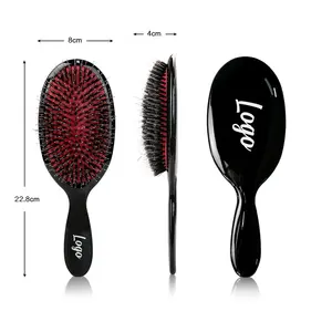 Factory Price Boar Bristle Nylon Hair Brush Wig Hair Extension Brush Custom Hair Brush