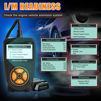 Escáner OBDII/EOBD Negro V319, Lector de Códigos, Detector de Fallas de Automóviles de 12V y Herramienta de Diagnóstico OBD2 para Automóviles
