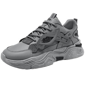 Autumn Men's Lace-up Breathable White Trendy Versatile <b>Height</b>-<b>Increasing</b> Sneakers Casual Running Dad <b>Shoes</b> - Product Image 5