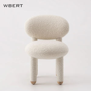 WBERT Nordic Modern TY Silla de ocio para el hogar, muebles de sala de estar, silla de comedor creativa para niños con pelo de cordero - Product Image 2