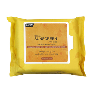 Lingettes humides hydratantes pour protection solaire pour le visage enveloppées individuellement avec SPF 20 - Product Image 4