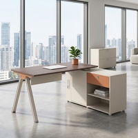 Poste de travail de bureau en îlot, bureau informatique moderne avec cloison de séparation pour employé, ensemble de mobilier de luxe en forme de L pour personnel, vente en gros