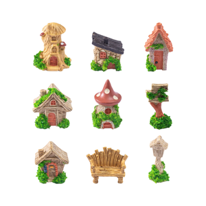 Hadas en miniatura, Kit <span class=keywords><strong>de</strong></span> jardín <span class=keywords><strong>de</strong></span> hadas <span class=keywords><strong>de</strong></span> bienvenida, silla <span class=keywords><strong>de</strong></span> resina, tocón <span class=keywords><strong>de</strong></span> árbol, seta, letreros <span class=keywords><strong>de</strong></span> carretera, buzón <span class=keywords><strong>de</strong></span> piedra, <span class=keywords><strong>casa</strong></span> 3D, figura Kawaii bonita - Product Image 1