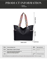 Bolso Tote Impermeable de Nylon Oxford para Mujer con Correa Estampada, Bolsillos con Cremallera, Compartimento Lateral, Logotipo Personalizado, Venta al Por Mayor OEM