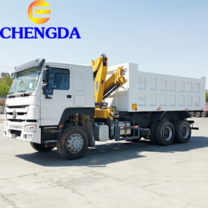 Nouveau <span class=keywords><strong>camion</strong></span> à <span class=keywords><strong>benne</strong></span> basculante pliable Howo Truck 10Ton 6X4 avec <span class=keywords><strong>grue</strong></span> - Product Image 4