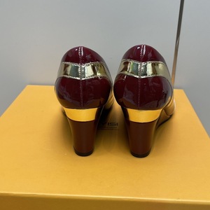 Escarpins sexy à bout fermé et bout rond en cuir verni, talon compensé épais et rembourré, antidérapants, élégants, pour l'hiver et l'été - Product Image 5