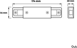 Faretti a Binario Qub Focus Medium - Sistema a Binario Monofase - Accoppiamento I - Acciaio Inossidabile - Bianco - Alimentazione Centrale per Sistemi a Binario - Product Image 2