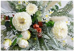 Ensemble de fleurs artificielles de haute qualité, toile de fond florale réaliste pour mariage, anniversaire, boutique de vêtements, décoration de table, fournisseur de fête - Product Image 6