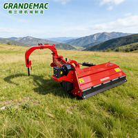 Tondeuse à fléaux hydraulique à déplacement latéral pour travaux agricoles, série AGF, largeur de travail de 1,4 à 2,2 m, machine à couper l'herbe avec certification CE