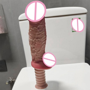 FAAK Dual Layer <b>Dildo</b> with Handle,The Manhandler Waterproof Female G Spot <b>Dildo</b> Adult Sex Toy for Women Anal <b>Dildo</b> with Textures - Product Image 4