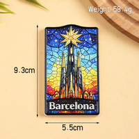 Imán de Resina Moderno Personalizado para Refrigerador, Barcelona España, Impresión 3D, Material Ecológico, Forma Irregular, Logotipo Personalizable