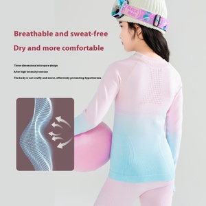 Combinaison de sport de <span class=keywords><strong>ski</strong></span> pour enfants à capuche séchage rapide automne vêtements de fitness en plein air pour filles équipement d'entraînement de base pour grandes filles - Product Image 4