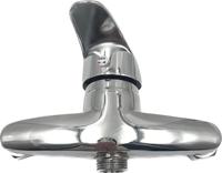 Ensembles de robinetterie de bain et de douche modernes avec corps en zinc chromé, finition chromée, surface polie, jet de pluie - Utilisation hôtelière