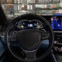Radio mobil untuk BMW, Radio mobil 24.6 "seri 5 2009-2017 diubah ke 2024 Android 13 navigasi GPS layar ganda instrumen LCD layar besar