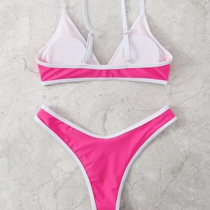 Maillot de bain bikini personnalisé de haute qualité, 1 pièce, imprimé à pois, rembourré amovible, écologique, séchage rapide, respirant, grande taille - Product Image 1