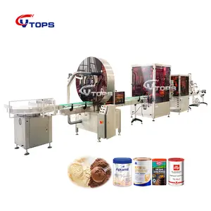 2 Years Warranty Pregnant Women Milk Powder Tin Cans Vacuum Nitrogen Filling Sealing Canning Production Line