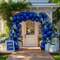 50 ballons de fête de remise de diplôme en latex bleu foncé de 12 pouces, guirlande de ballons bleus, arches de ballons comme décorations pour fête d'anniversaire