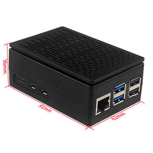 Raspberry <span class=keywords><strong>Pi</strong></span> 5 scatola di plastica nero/bianco coperchio rimovibile astuccio ABS con ventola di raffreddamento opzionale PWM per Rpi 5 - Product Image 6