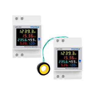 D52-2066 6IN1 AC monitor 110V 220V 380V 100A Voltage Current Power Factor KWH Electric energy digital Frequency meter VOLT AMP