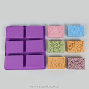 Molde <span class=keywords><strong>de</strong></span> <span class=keywords><strong>silicona</strong></span> <span class=keywords><strong>de</strong></span> diseño múltiple <span class=keywords><strong>de</strong></span> 6 cavidades Early Riser-Grado alimenticio, <span class=keywords><strong>flexible</strong></span>, para hornear y hacer manualidades - Product Image 6
