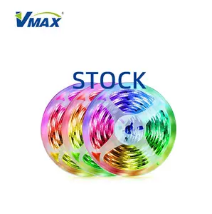 Vmax 5050-18 חיצוני חכם 220V עמיד למים אור ip65 led RGB רצועת אורות