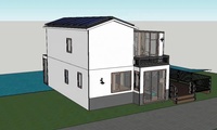 Préfabriqué en acier léger à faible coût de haute qualité de luxe villa maison