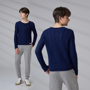 Pulls en mohair tricotés à manches longues avec logo personnalisé ODM pour adolescents et hommes - Product Image 1
