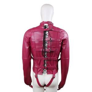 Бесплатная Индивидуальная коробка-товары для взрослых, игры, Sm, полиуретановая кожаная куртка-бондаж, рукава, Фетиш-сдерживающая смирительная куртка, секс-игрушка - Product Image 4