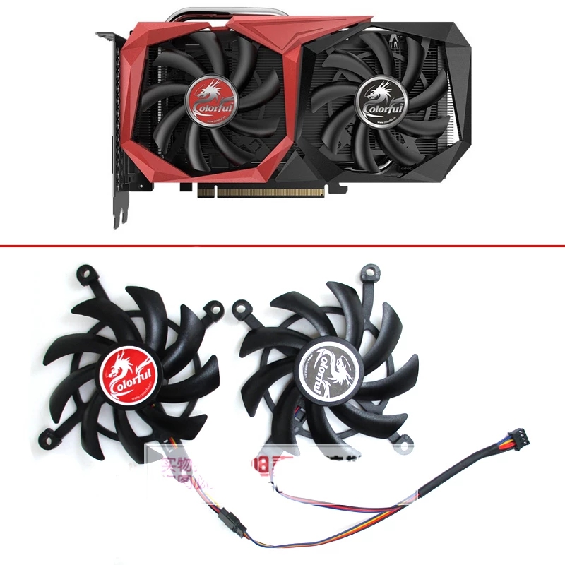 Вентилятор для видеокарты GeForce RTX2070 GTX1660 SUPER GTX1650, 85 мм, 12 В постоянного тока, 4 контакта