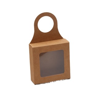 Piccola scatola di carta artigianale di colore nero per vino appesa - Product Image 2