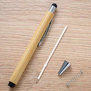 Customizable Bamboo Click <b>Pen</b> with Touchscreen Tip - Eco-Friendly Promotional <b>Gift</b> for Hotels, Offices & Students - Product Image 4
