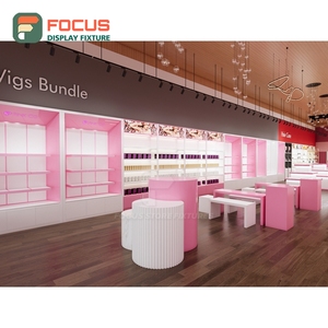 Custom Hair Extension Display Counter Glass Top Lockable Drawer Multi Shelf Display Counter Cabinet - Product Image 1