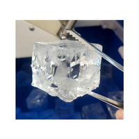 Máquina de Hielo Comercial Integrada de Acero Inoxidable, 100 kg/Día, Depósito de Hielo de 40 kg, Bajo Mostrador, Sin Escarcha, Puerta Única