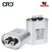 Condensateur ovale CBB65 15uF 370VAC certifié RoHS de la marque XINRUIDA, conception anti-explosion pour climatiseur et réfrigérateur