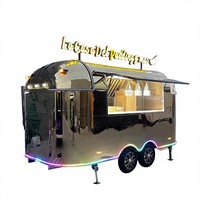 Remorque de restauration mobile OEM en acier inoxydable entièrement équipée, conception de camion de cuisine personnalisable pour événements culinaires de rue, chariot de restauration
